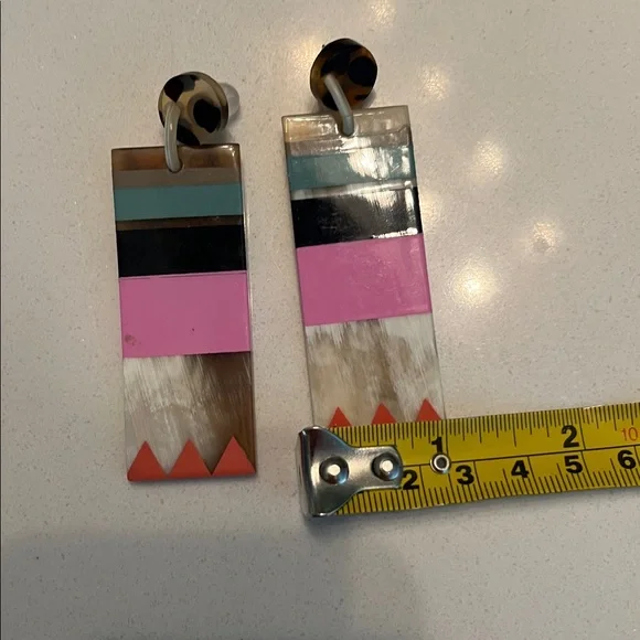 Anthropology Colorful Geometric Earrings - Picture 3 of 4